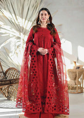 QALAMKAR - 3PC LAWN EMBROIDERED SHIRT WITH JACQUARD WEAVED EMBROIDERED DUPATTA AND COTTON TROUSER \ 7877