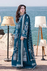 QALAMKAR - 3PC LAWN EMBROIDERED