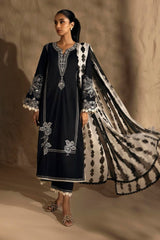 Embroidered Luxury Lawn Unstitched 3Pc | 1007
