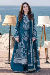 QALAMKAR - 3PC LAWN EMBROIDERED