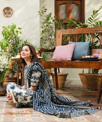 SAPPHIRE - 3PC LAWN PRINTED_E45